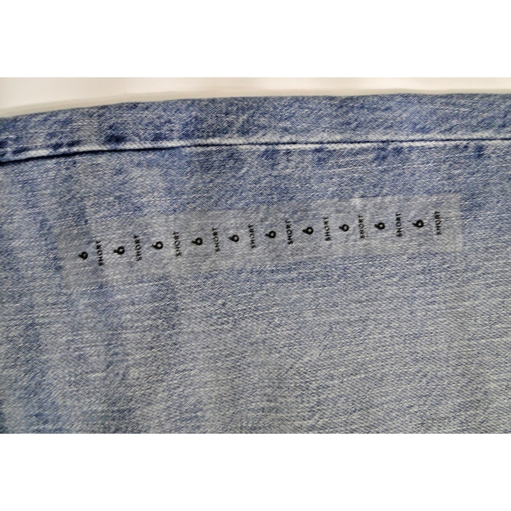 American Eagle 90s Bootcut Distress Jeans Women 6/28  Short‎ Blue New Y2K Grunge - Picture 2 of 8